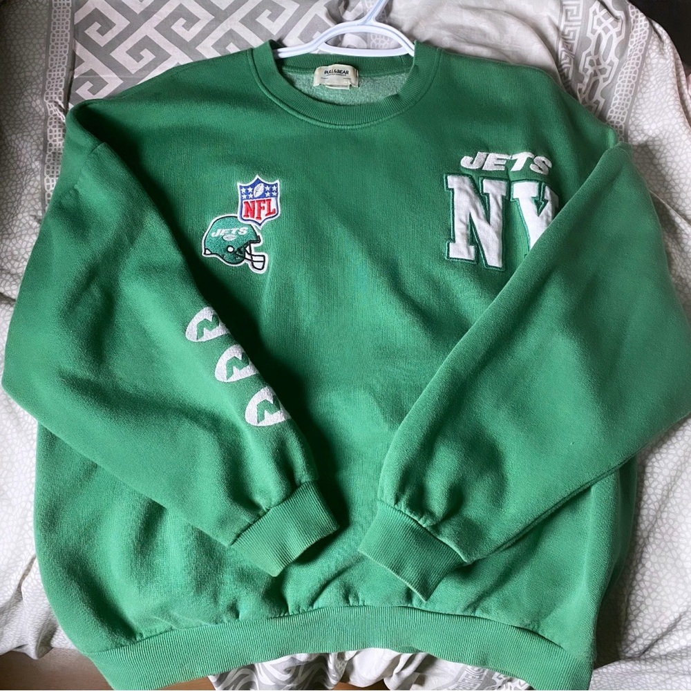Pull&Bear Green Crewneck Sweater